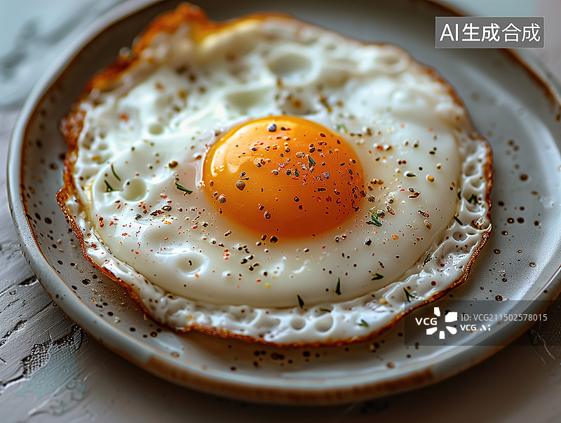 【AI数字艺术】煎蛋特写局部图片素材