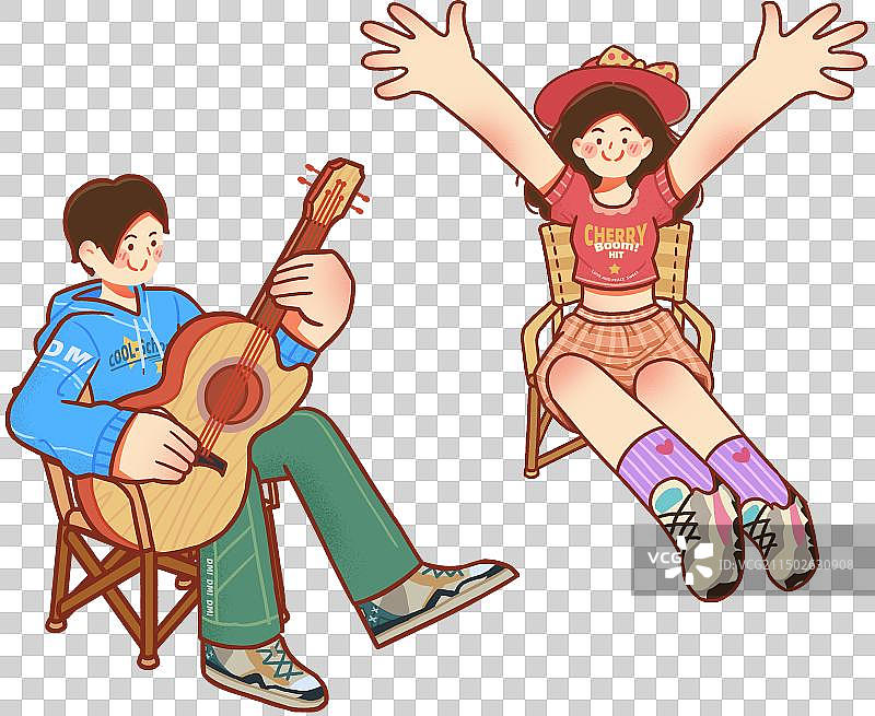 情侣男生女生庆祝音乐会图片素材