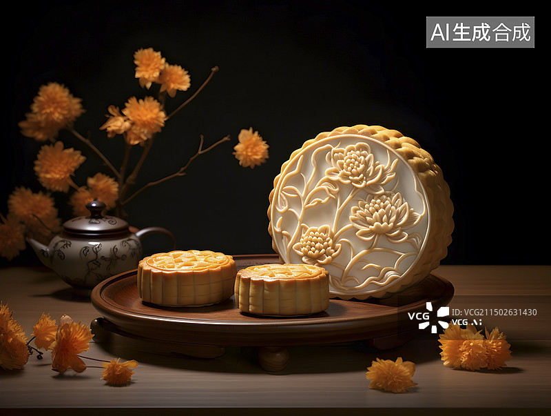 【AI数字艺术】中秋节中国风插画图片素材