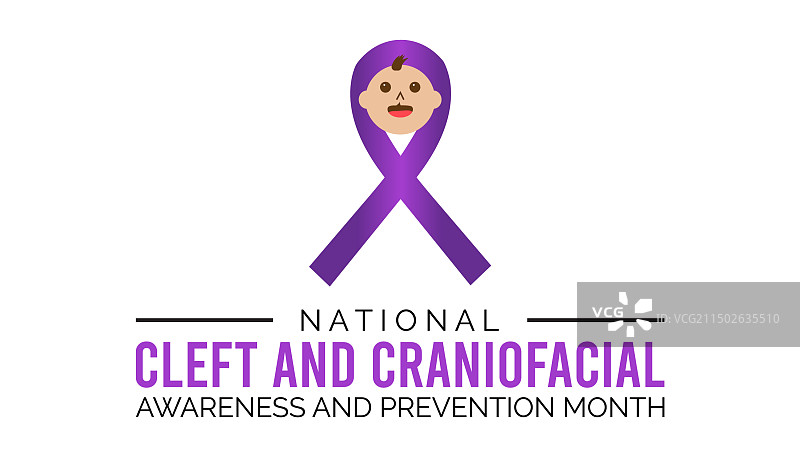 全国唇腭裂和颅面部意识宣传图片素材