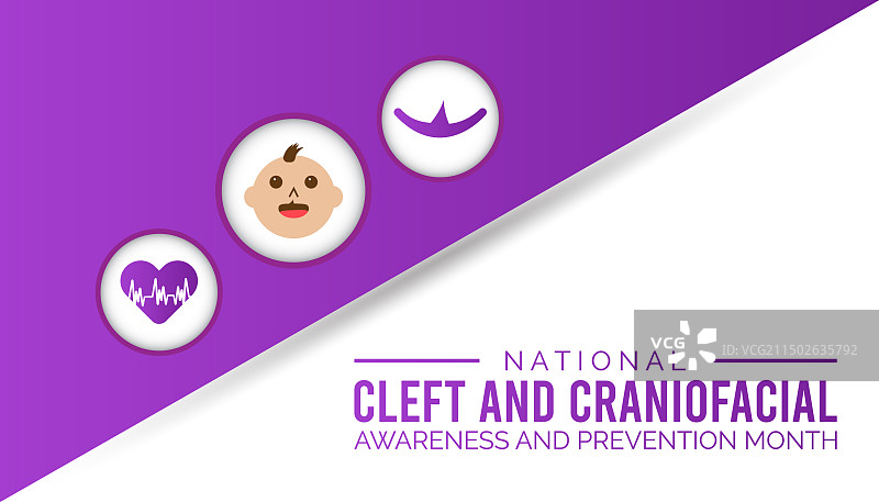 全国唇腭裂和颅面部意识宣传图片素材