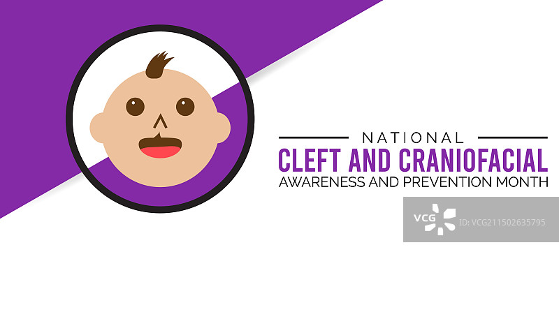 全国唇腭裂和颅面部意识宣传图片素材