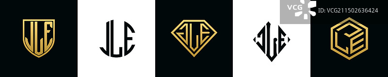 首字母JLE组合Logo设计合集图片素材
