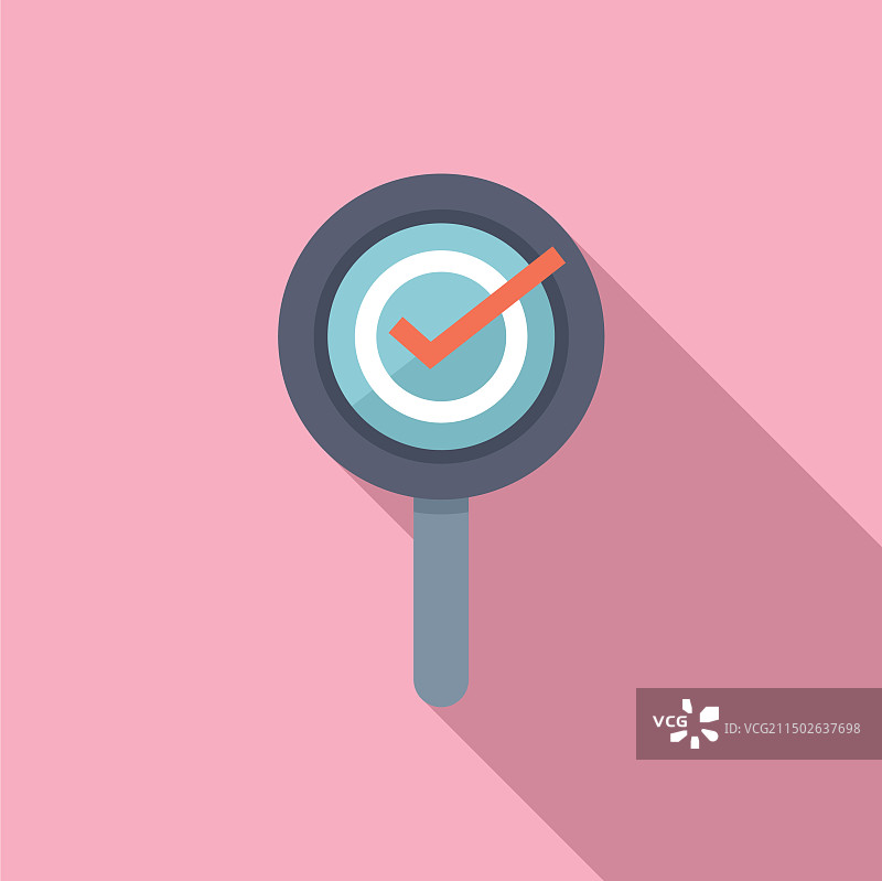 放大镜检查复选标记图片素材