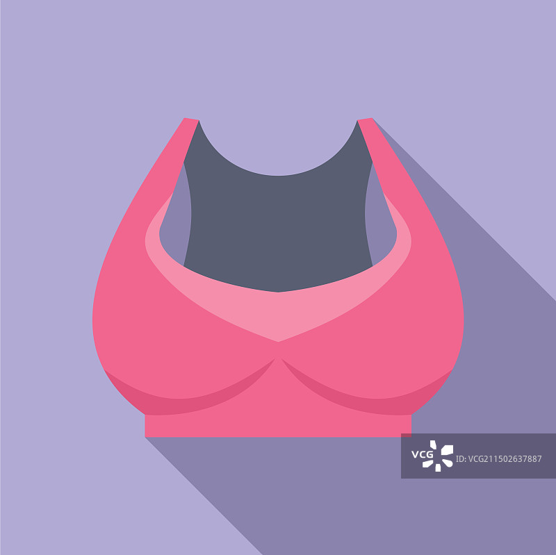 粉色运动胸罩扁平设计图片素材