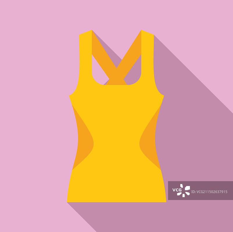 粉色背景上的扁平风格黄色背心图片素材