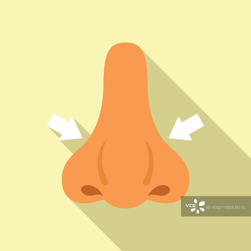 卡通鼻子，粉色背景带阴影图片素材