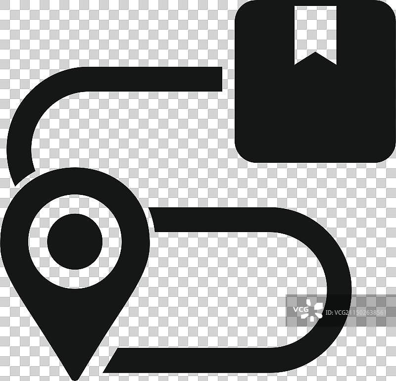 风格化的黑白图标，象征着图片素材