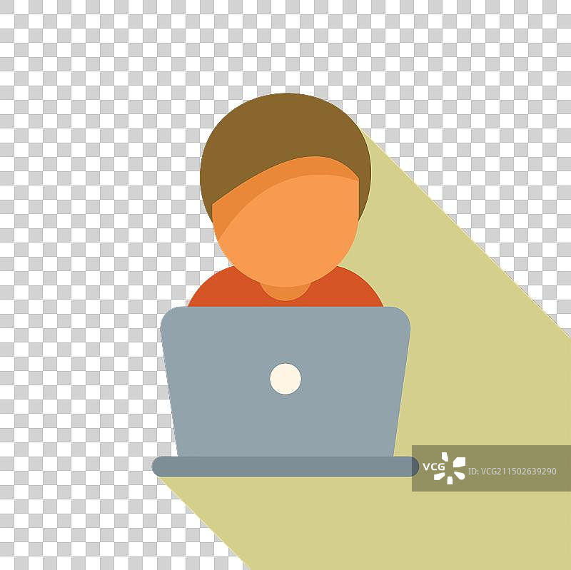 数字时代自由职业者扁平设计图片素材