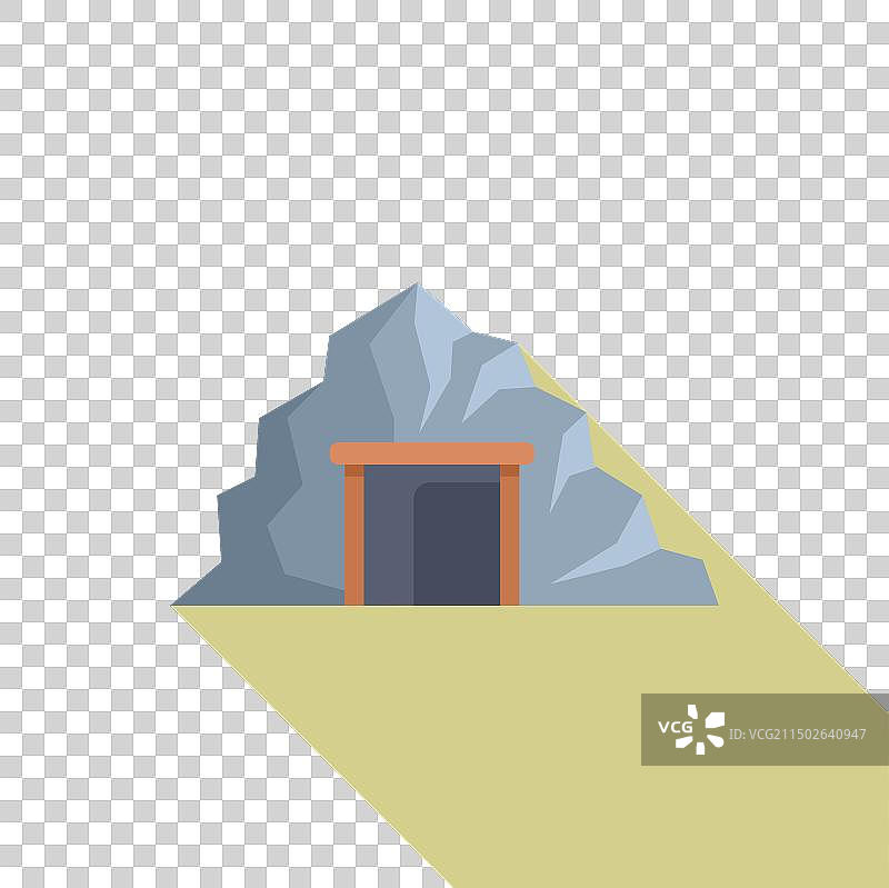 风格化的矿井入口图片素材