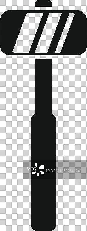 大锤图标黑色剪影图片素材