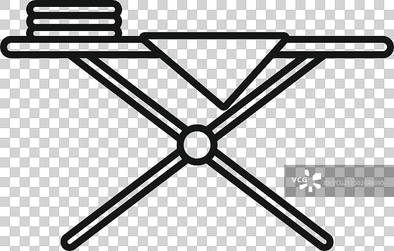 折叠露营椅线条艺术图片素材