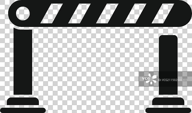 黑白警示路障图标图片素材