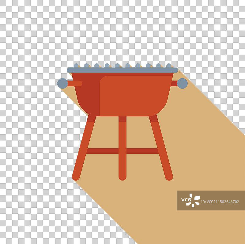 温暖背景上的卡通烧烤架图片素材