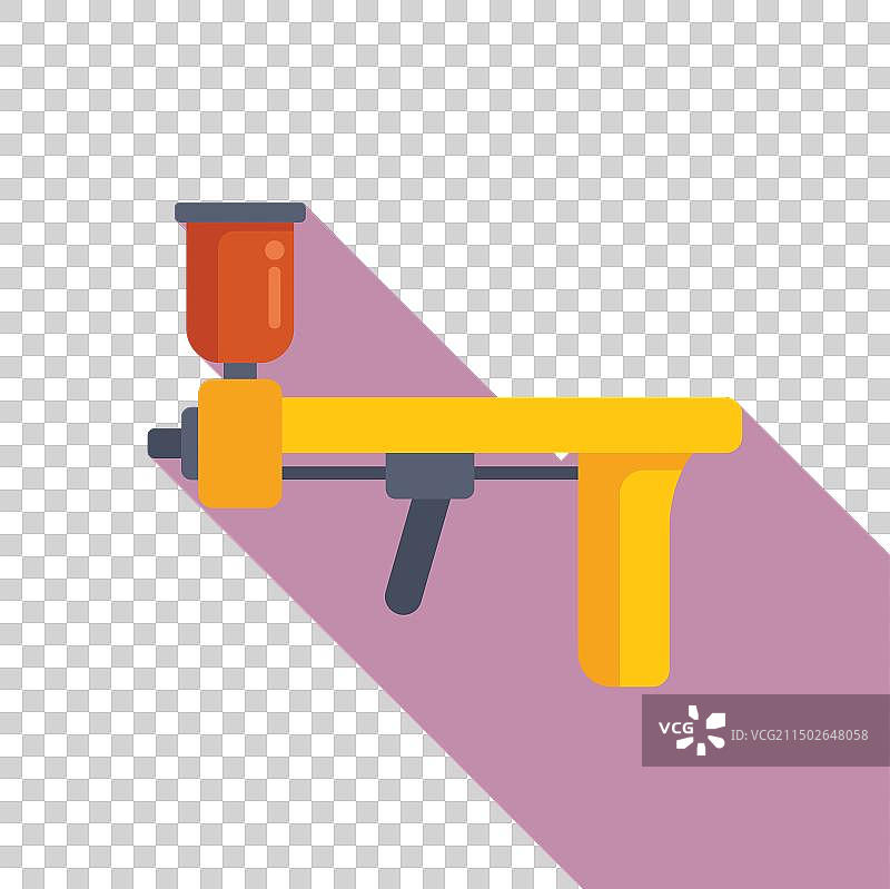 粉色背景上的扁平风格填缝枪图片素材