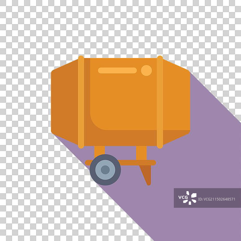 橙色水泥搅拌车图片素材