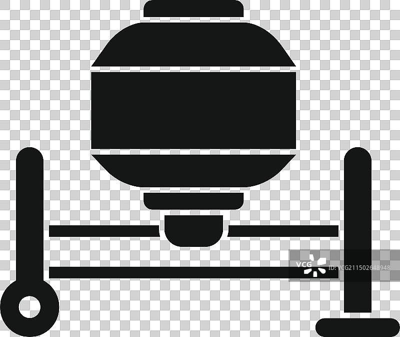 卧式滚筒砂光机黑色图标图片素材