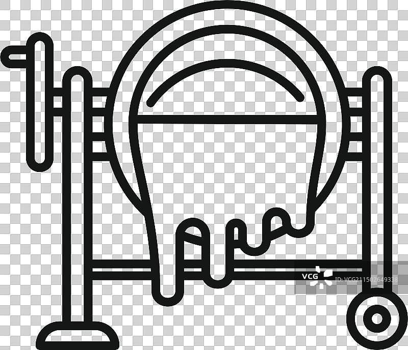 水泥搅拌机图标轮廓图片素材
