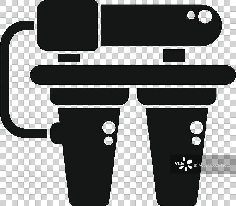 滤水器黑白图标图片素材