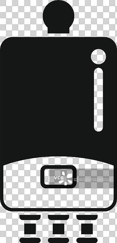 黑白速热淋浴图标图片素材