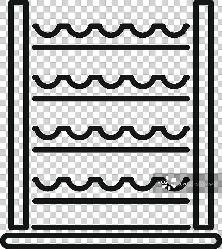 游泳池梯子线条图标图片素材