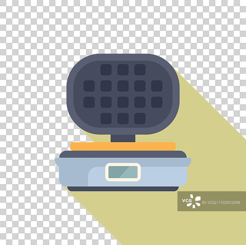 厨房台面上的现代华夫饼机图片素材