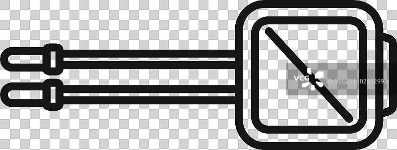 电源插头线性图标图片素材