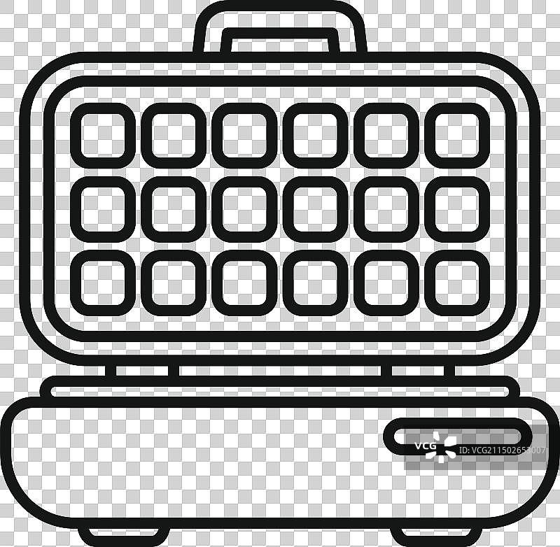 华夫饼机电器轮廓图图片素材