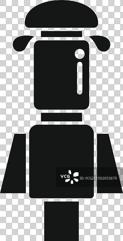 老式相机闪光灯轮廓图片素材