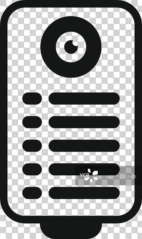 智能音箱图标黑白轮廓图片素材