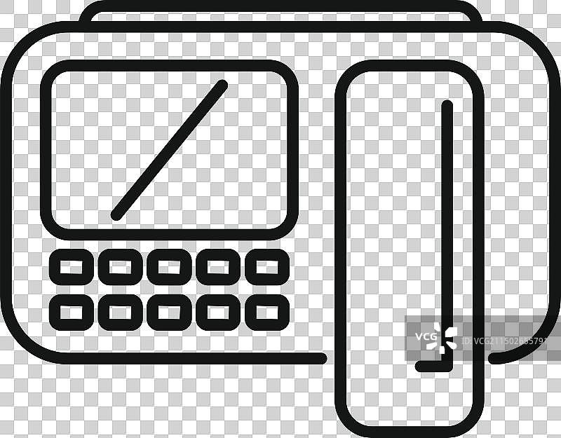 复古寻呼机线条艺术图片素材