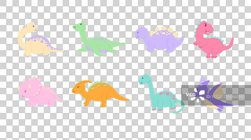 可爱卡通恐龙剪贴画素材图片素材