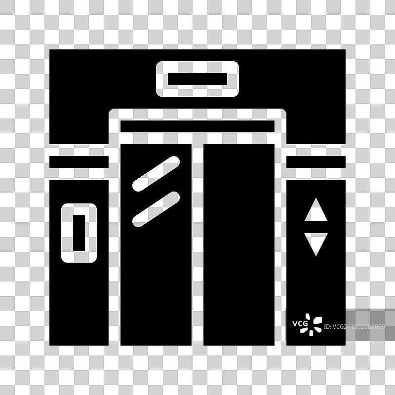 电梯实体图标：交通运输与酒店图片素材