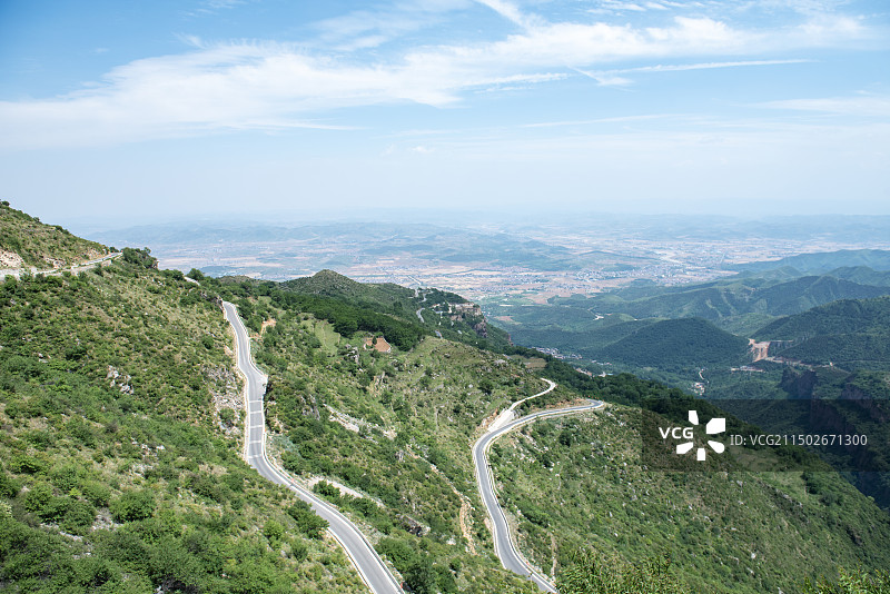 中国山西省长治市平顺南太行虹梯关 花壶线 太行天路 岳家寨夏季风光图片素材