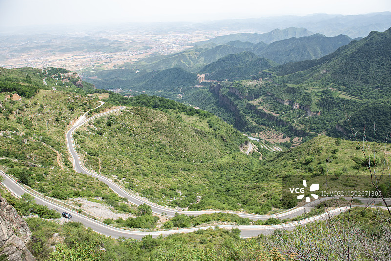 中国山西省长治市平顺南太行虹梯关 花壶线 太行天路 岳家寨夏季风光图片素材