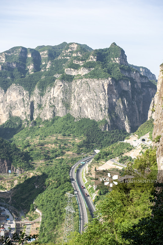 中国山西省长治市平顺南太行虹梯关 花壶线 太行天路 岳家寨夏季风光图片素材