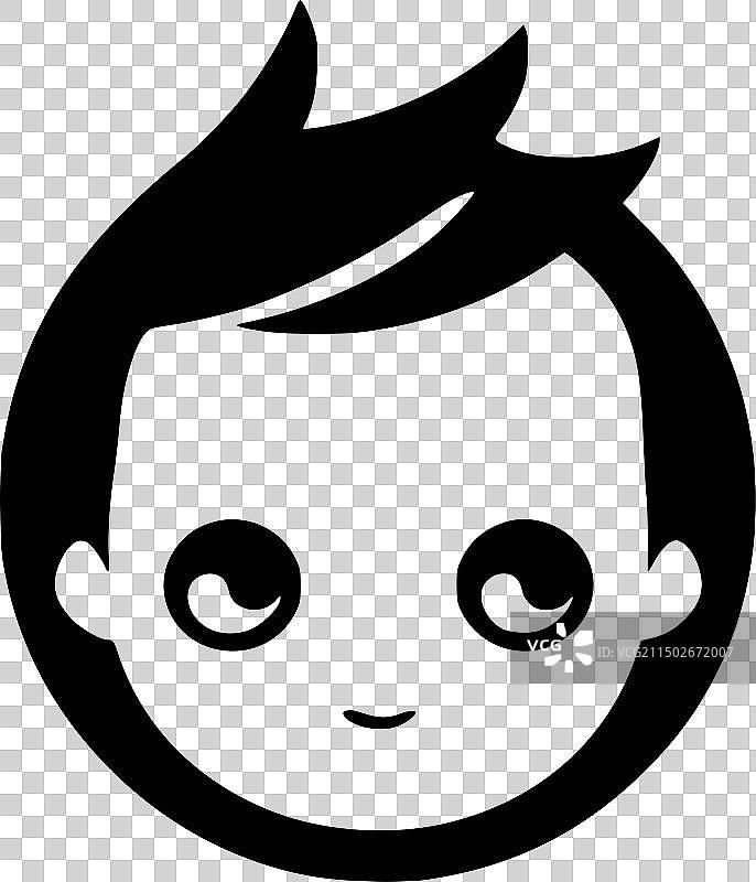 婴儿 - 黑白隔离图标图片素材