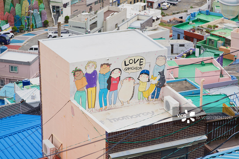 相机里的甘川文化村一角图片素材