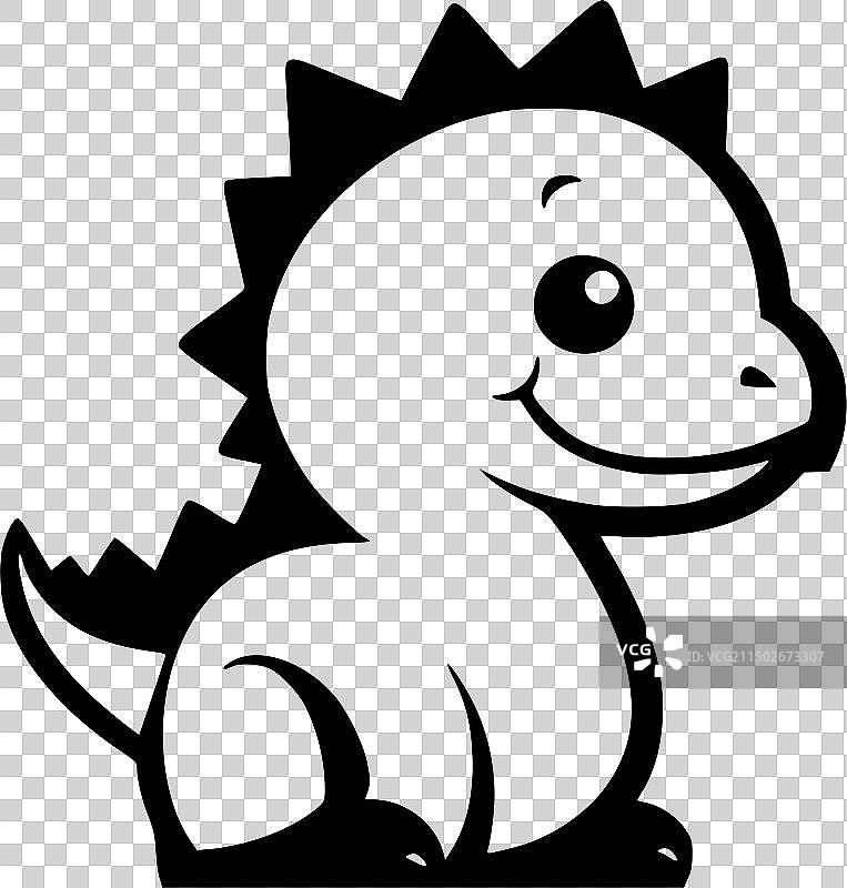 简约扁平风恐龙logo图片素材