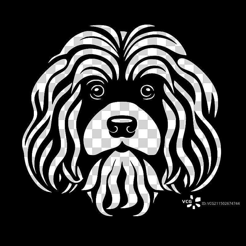 哈瓦那犬 - 简约剪影图片素材