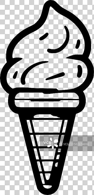 高品质冰淇淋Logo，T恤理想选择图片素材