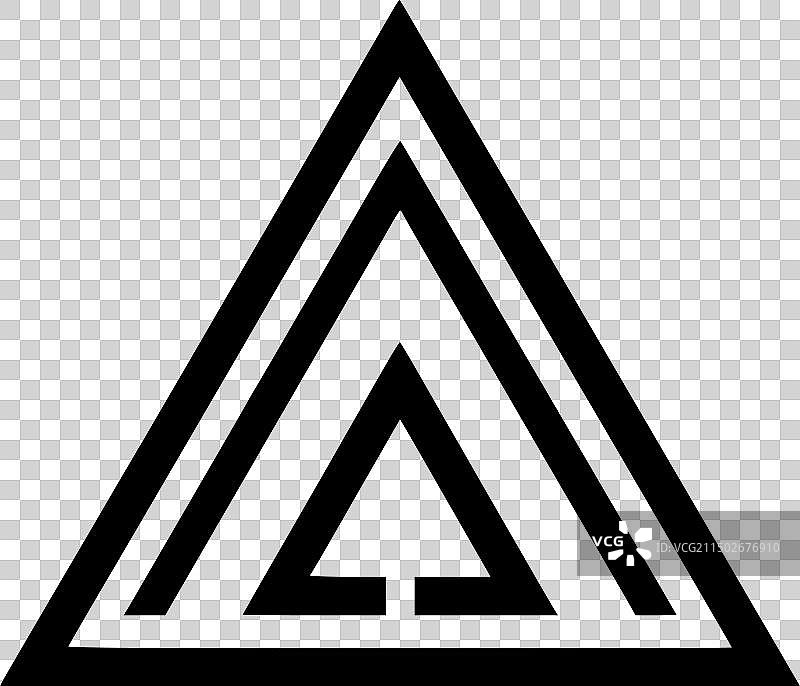 高品质三角形Logo，适用于T恤图片素材