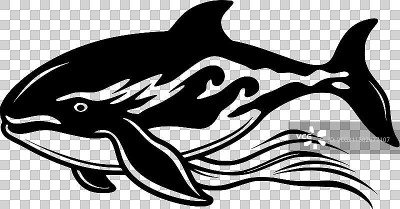 高品质鲸鱼T恤logo图片素材