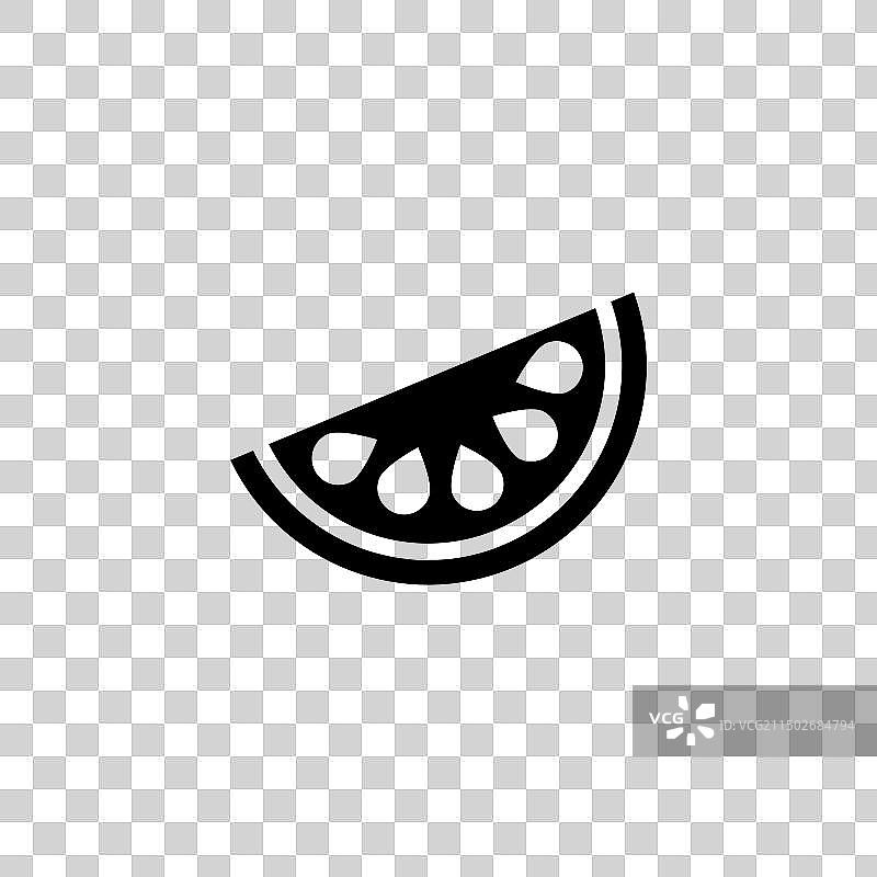 西瓜的黑白风格化图形图片素材