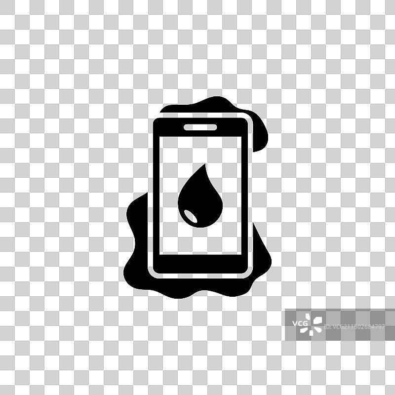 描绘智能手机的简约图标图片素材