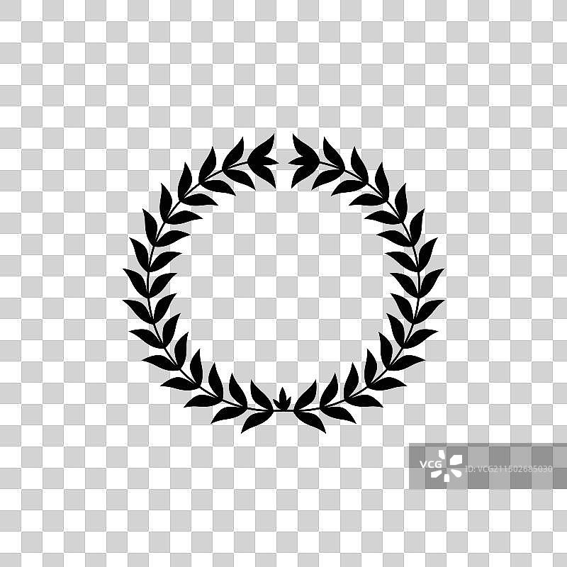 月桂花环剪影图片素材