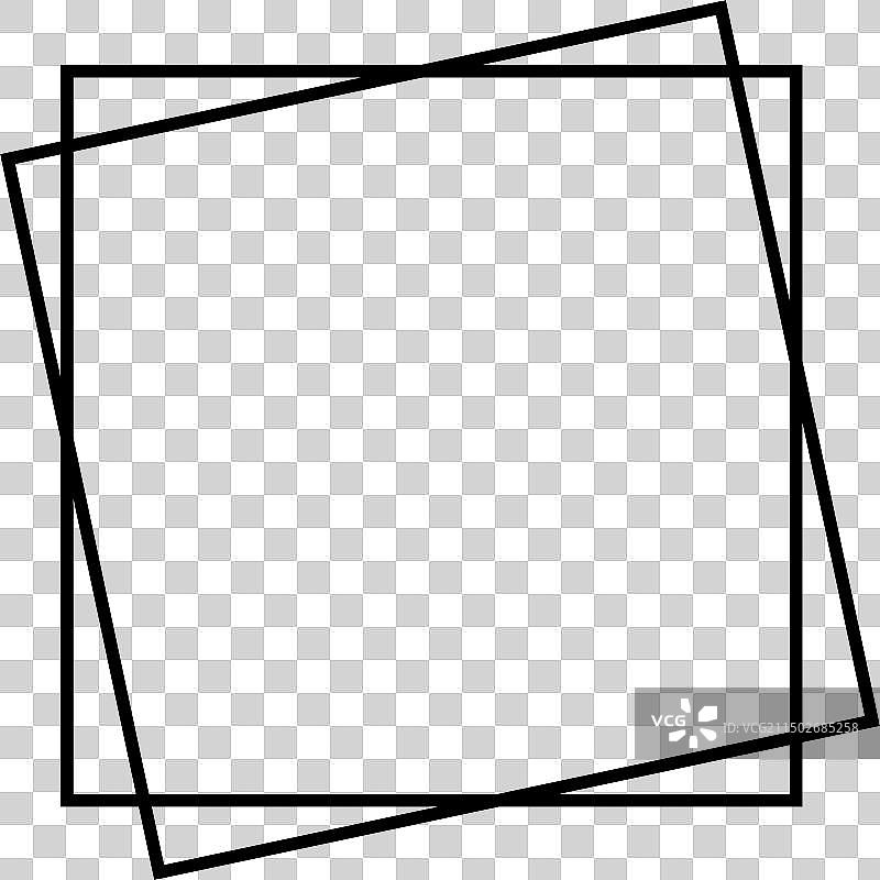 简约方形边框几何Logo图标图片素材