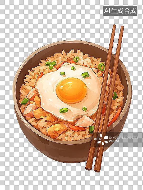 【AI数字艺术】美味的蛋炒饭图片素材
