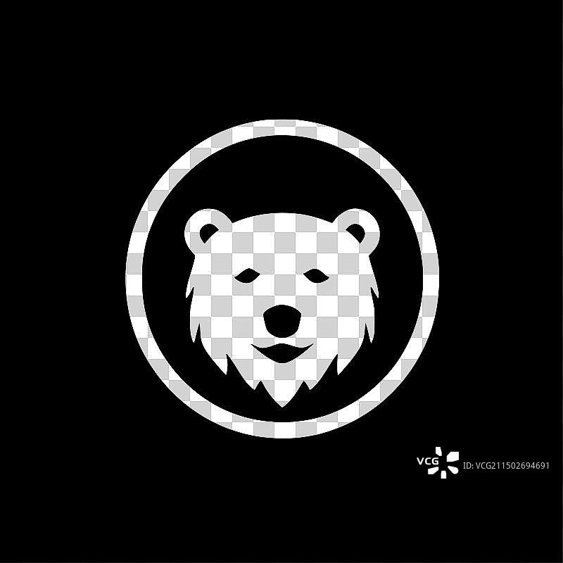 熊-极简主义和简单的轮廓图片素材