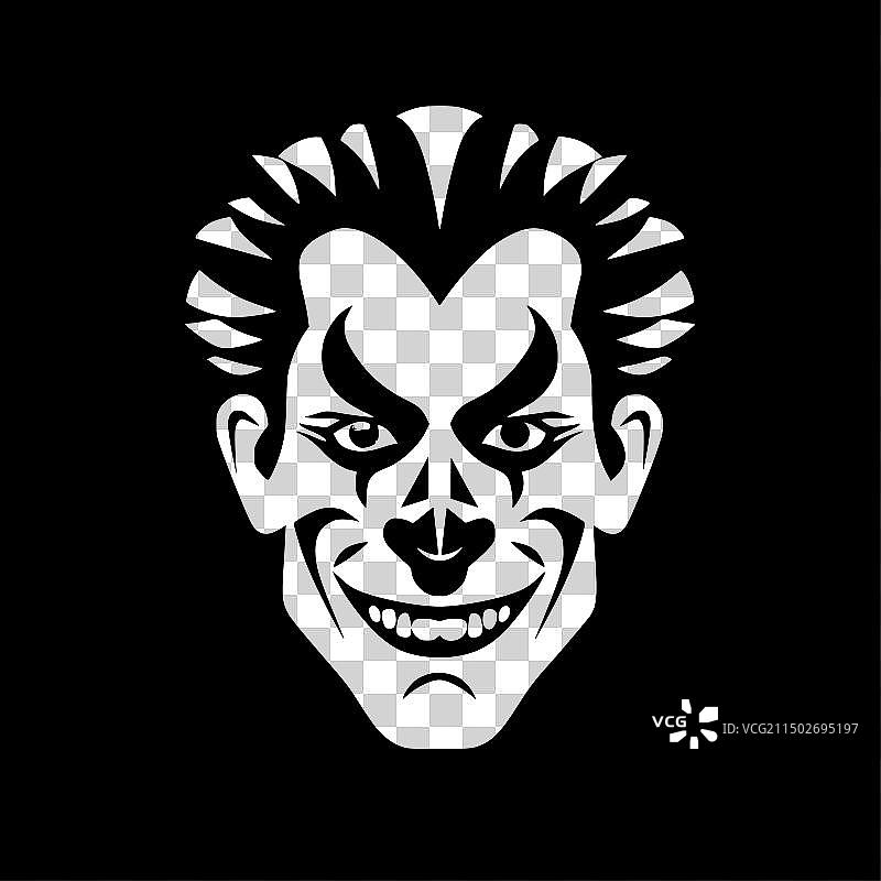 小丑 - 黑白图片素材